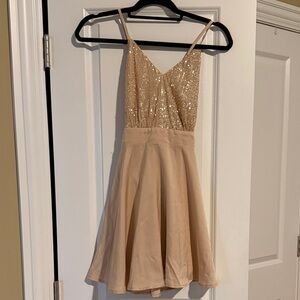D&G Gold Sequin Prom Dress